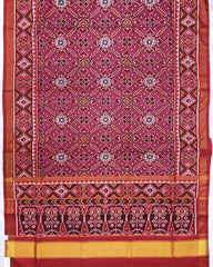 Red & Pink Manekchowk Patola Saree - SindhoiPatolaArt
