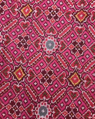 Red & Pink Manekchowk Patola Saree - SindhoiPatolaArt