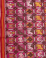 Red & Pink Narikunj Designer Patola Saree - SindhoiPatolaArt