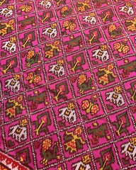 Red & Pink Narikunj Designer Patola Saree - SindhoiPatolaArt