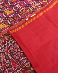 Red & Pink Narikunj Designer Patola Saree - SindhoiPatolaArt