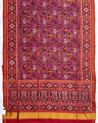 Red & Pink Narikunj Designer Patola Saree - SindhoiPatolaArt