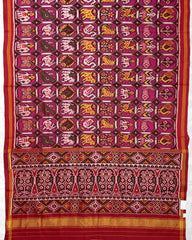 Red & Pink Narikunj Designer Patola Saree - SindhoiPatolaArt