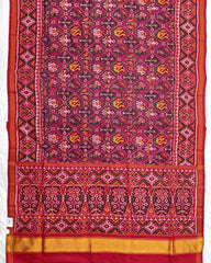 Red & Pink Narikunj Designer Patola Saree - SindhoiPatolaArt