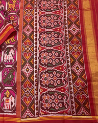 Red & Pink Narikunj Designer Patola Saree - SindhoiPatolaArt