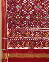 Red & Pink Navratan Designer Patola Dupatta - SindhoiPatolaArt