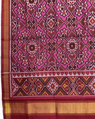 Red & Pink Navratan Patola Dupatta - SindhoiPatolaArt