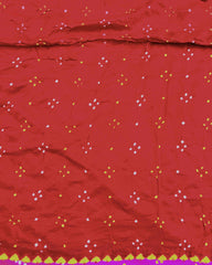 Red & Pink Shaded Gaji Silk Bandhani Saree - SindhoiPatolaArt