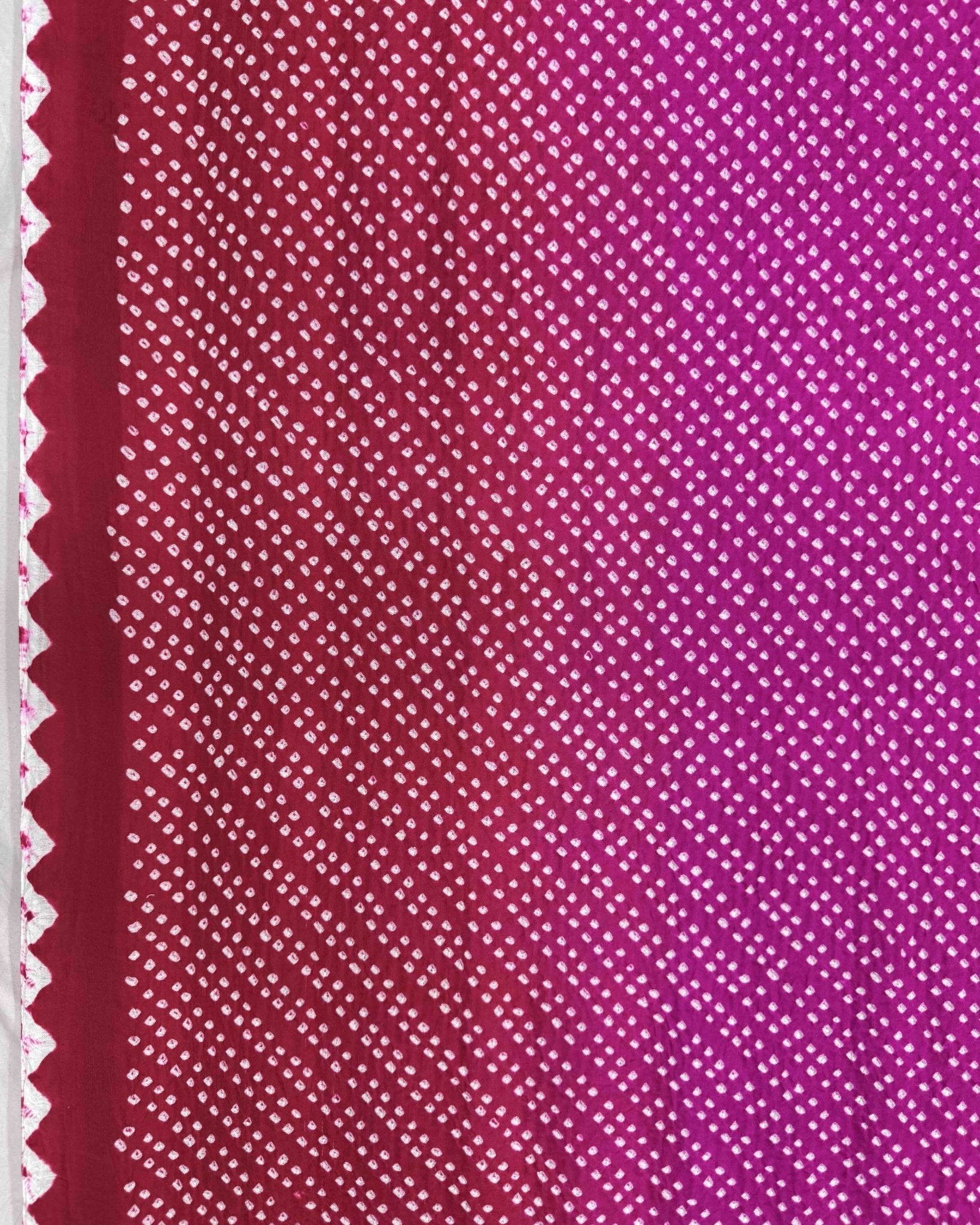 Red & Pink Shaded Gajji Silk Bandhani Dupatta - SindhoiPatolaArt