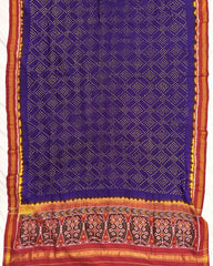 Red & Purple Bandhani Patola Dupatta - SindhoiPatolaArt