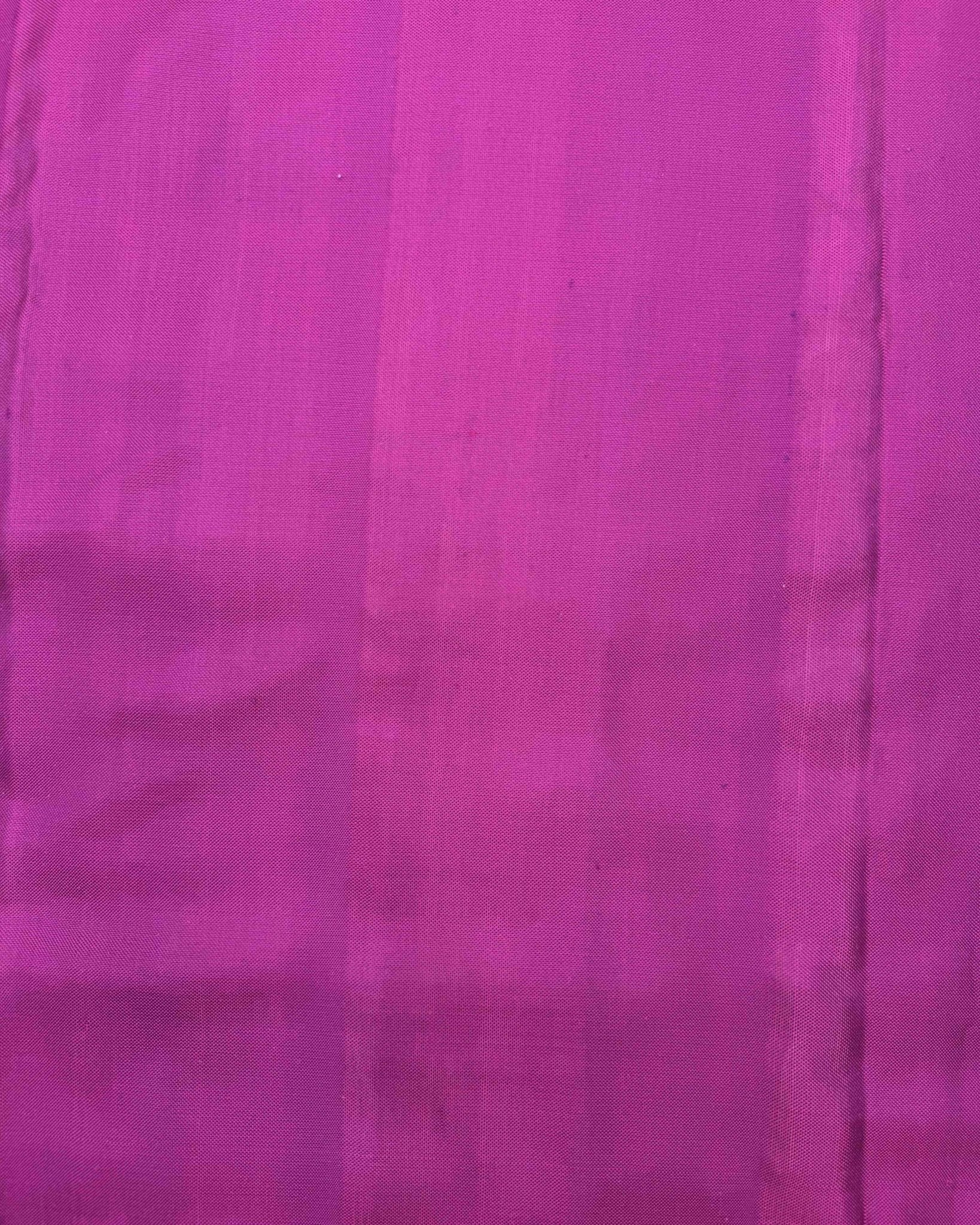 Red & Purple Plain Double Ikat Patola Saree - SindhoiPatolaArt