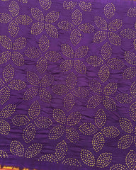 Red & Purple Semi Double Ikat Bandhani Patola Saree - SindhoiPatolaArt
