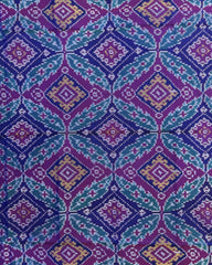 Red & Rama Green Chhabdi Patola Dupatta - SindhoiPatolaArt