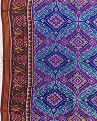 Red & Rama Green Chhabdi Patola Dupatta - SindhoiPatolaArt