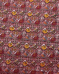 Red Small Figure Narikunj Semi Double Patola Saree - SindhoiPatolaArt