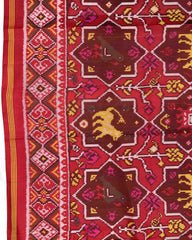 Red Star Narikunj Designer Patola Saree - SindhoiPatolaArt