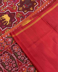 Red Star Narikunj Designer Patola Saree - SindhoiPatolaArt