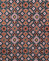 Red & Turquoise Manekchowk Patola Dupatta - SindhoiPatolaArt