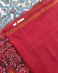 Red & White Big Figure Narikunj Designer Patola Saree - SindhoiPatolaArt