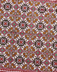 Red & White Navratan Double Ikat Patola Saree - SindhoiPatolaArt