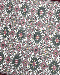 Red & White Navratan Patola Saree - SindhoiPatolaArt