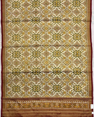 Red & White Navratan Tissue Patola Dupatta - SindhoiPatolaArt