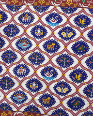 Red & Whtie with Blue Narikunj Double Ikat Patola Saree - SindhoiPatolaArt