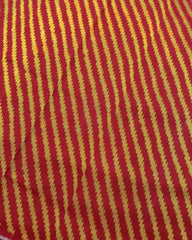 Red & Yellow Lining with Elephant Scut Border Patola Saree - SindhoiPatolaArt