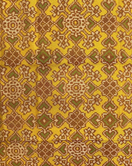 Red & Yellow Manekchowk Patola Dupatta - SindhoiPatolaArt