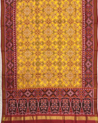 Red & Yellow Manekchowk Patola Dupatta - SindhoiPatolaArt