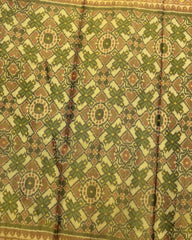 Red & Yellow Manekchowk Tissue Patola Saree - SindhoiPatolaArt