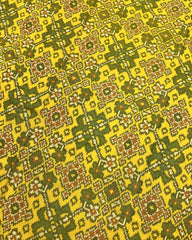 Red & Yellow Navratan Designer Patola Saree - SindhoiPatolaArt