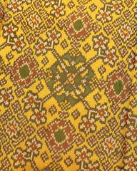 Red & Yellow Navratan Patola Saree - SindhoiPatolaArt