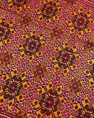 Red & Yellow Navratan Patola Saree - SindhoiPatolaArt