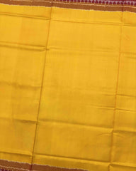 Red & Yellow Plain Patola Saree - SindhoiPatolaArt