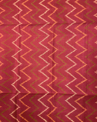 Red Zig Zag Lining Patola Dupatta - SindhoiPatolaArt