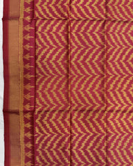 Red Zig Zag Patola Dupatta - SindhoiPatolaArt