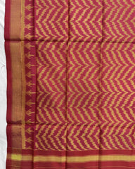Red Zig Zag Patola Dupatta - SindhoiPatolaArt