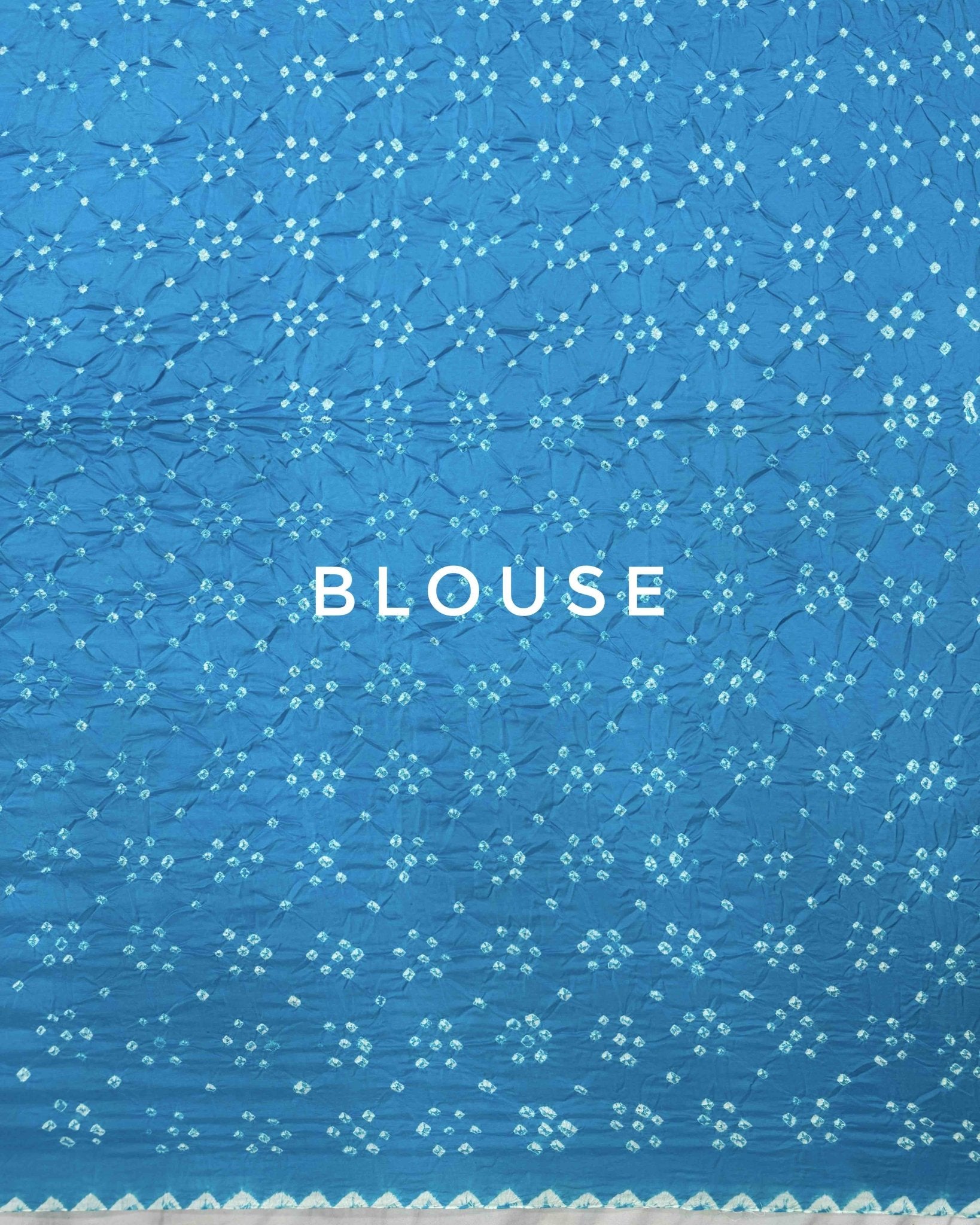 Sky Blue Habotai Bandhani Saree - SindhoiPatolaArt