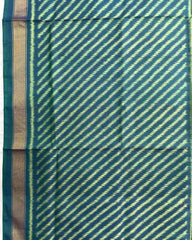 Sky Blue Lining Patola Dupatta - SindhoiPatolaArt