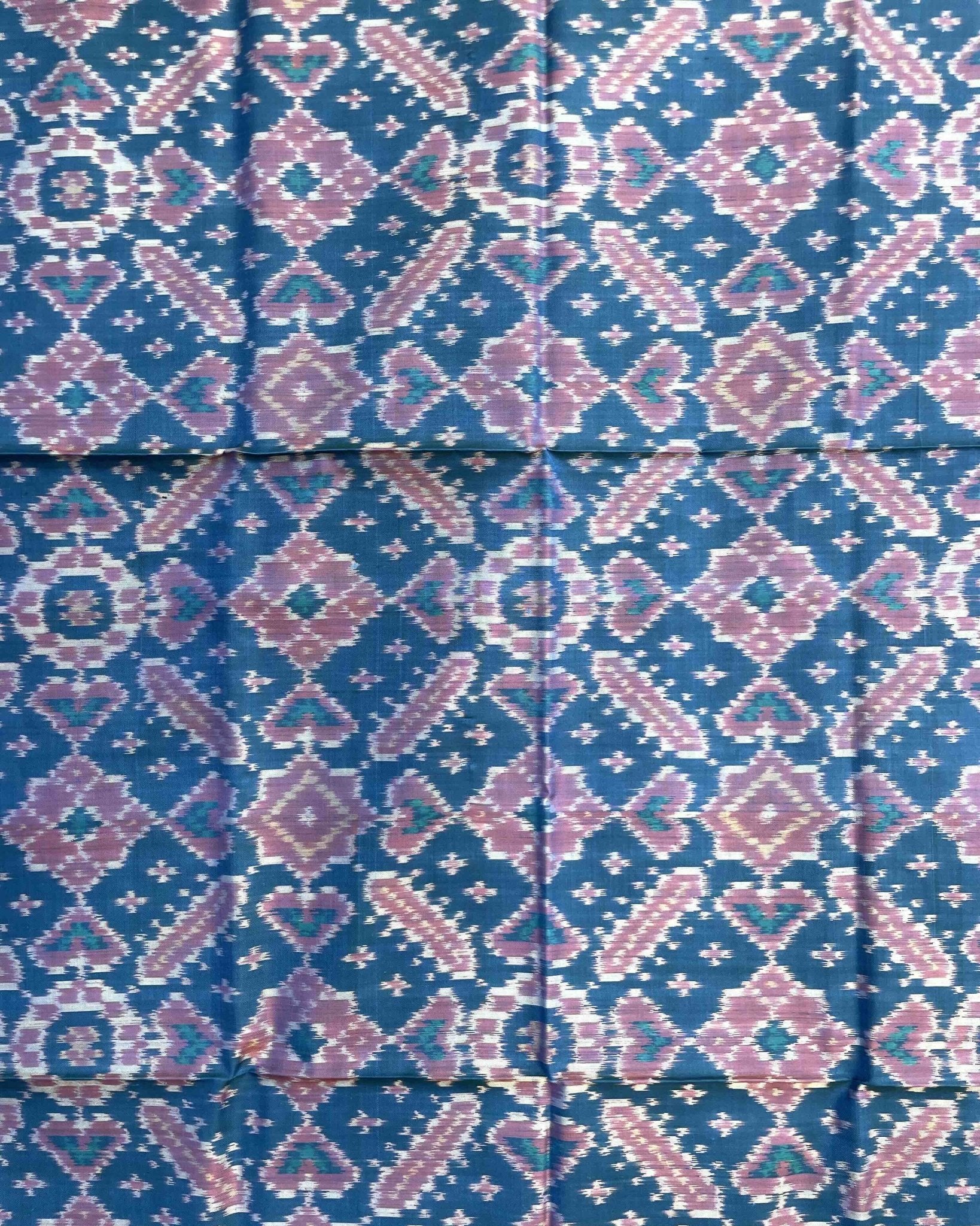 Sky Blue Manekchowk Patola Dupatta - SindhoiPatolaArt