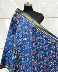 Sky Blue Navratan Patola Dupatta - SindhoiPatolaArt