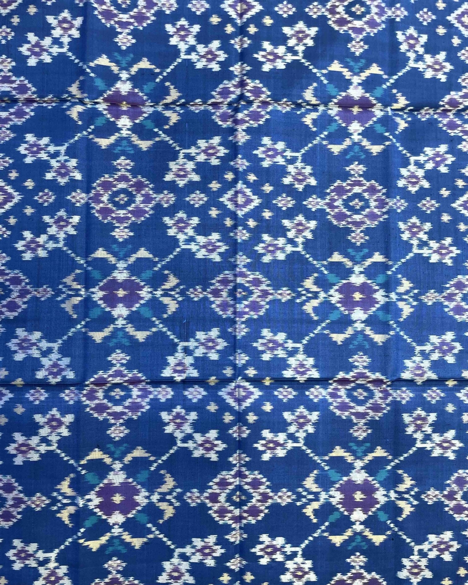 Sky Blue Navratan Patola Dupatta - SindhoiPatolaArt