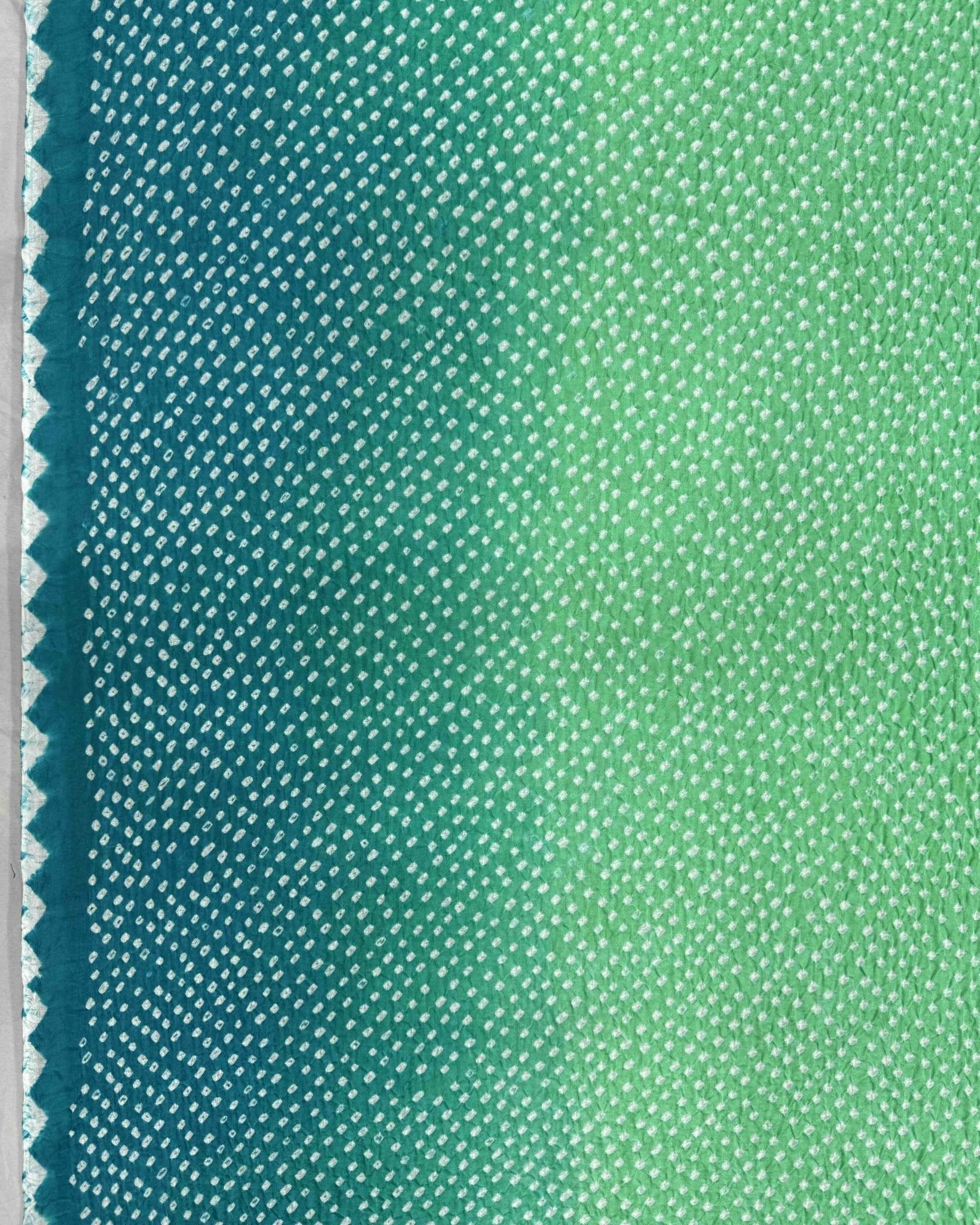 Sky Blue & Sea Green Gajji Silk Bandhani Dupatta - SindhoiPatolaArt