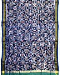 Sky Blue Solsitara Design Patola Dupatta - SindhoiPatolaArt