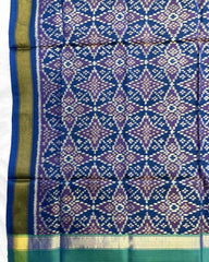 Sky Blue Solsitara Design Patola Dupatta - SindhoiPatolaArt
