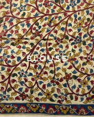 Sky & Yellowish Grey Shaded Muga Silk Pen Kamalkari Bandhani Saree - SindhoiPatolaArt