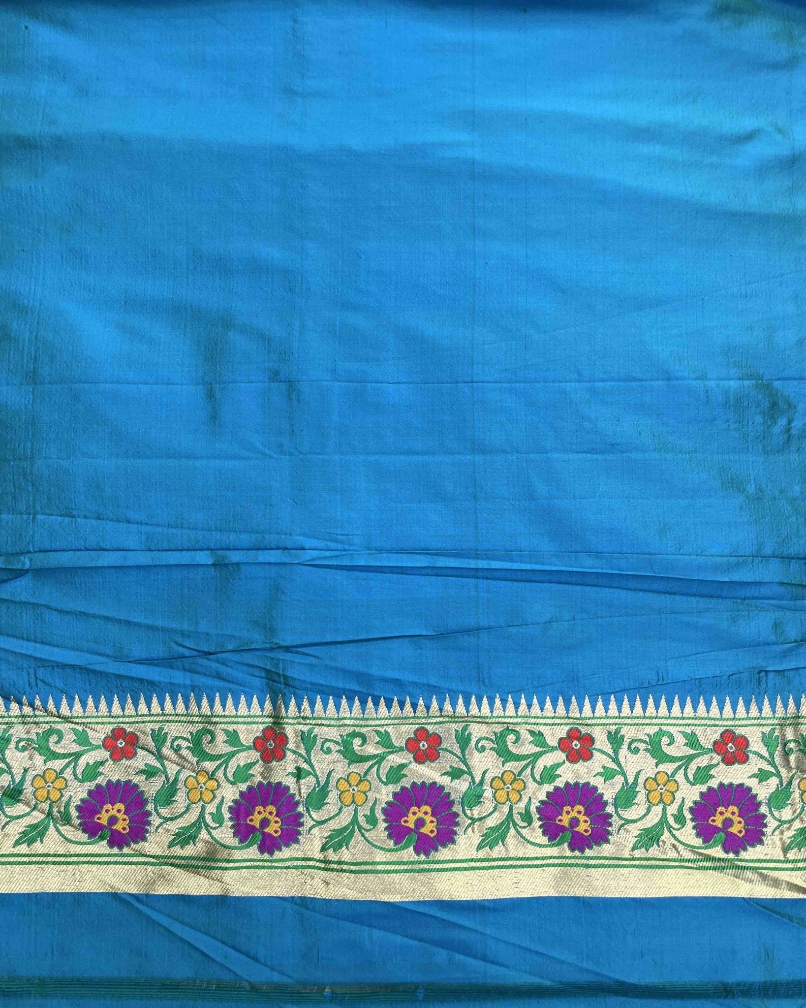 Steel Blue Colour Narikunj Design Patola Saree With Fancy Designer Zari Border And Pallu - SindhoiPatolaArt