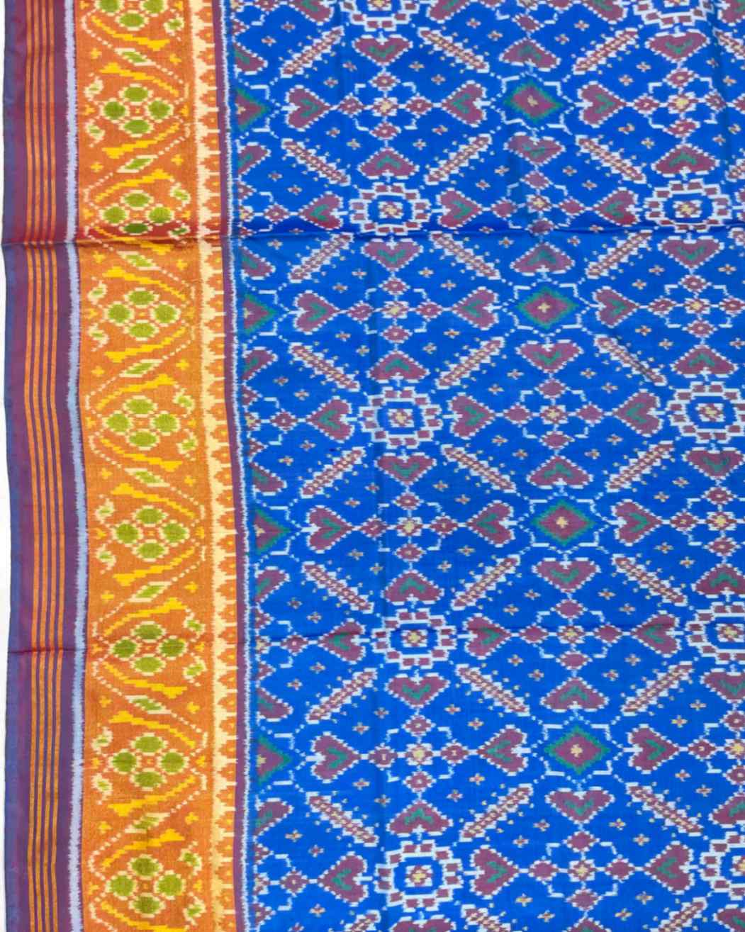 Turquoise & Blue Manekchowk Designer Patola Saree - SindhoiPatolaArt