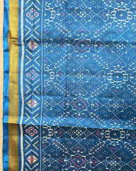 Turquoise Blue Manekchowk Patola Dupatta - SindhoiPatolaArt